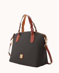 Pebble Grain Celeste Satchel Black 22 Pebble Grain Celeste Satchel Black -Dooney & Bourke B1299G AWBLPATN ALT1