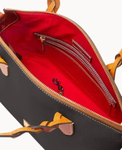 Pebble Grain Celeste Satchel Black 23 Pebble Grain Celeste Satchel Black -Dooney & Bourke B1299G AWBLPATN ALT2