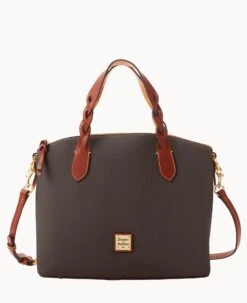 Pebble Grain Celeste Satchel Black 32 Pebble Grain Celeste Satchel Black -Dooney & Bourke B1299G AWBMPATN