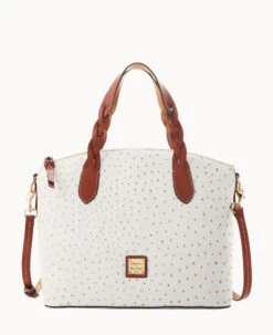 Ostrich Celeste Satchel Bone -Dooney & Bourke B1299G OTBOPATN 2