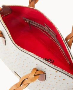 Ostrich Celeste Satchel Bone -Dooney & Bourke B1299G OTBOPATN ALT2 1