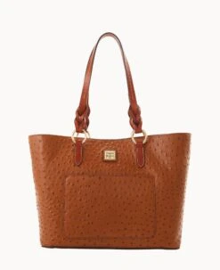 Ostrich Tammy Tote Caramel