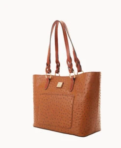 Ostrich Tammy Tote Caramel -Dooney & Bourke B1312G OTCAPATN0001 ALT1