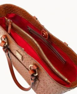 Ostrich Tammy Tote Caramel -Dooney & Bourke B1312G OTCAPATN0001 ALT2 1