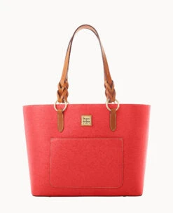 Saffiano Tammy Tote Tomato