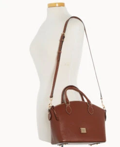 Saffiano Geena Satchel Amber -Dooney & Bourke B1327G SIARSIAR ALT4