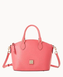 Saffiano Geena Satchel Amber -Dooney & Bourke B1327G SIBZSIBZ