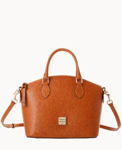 Saffiano Geena Satchel Amber -Dooney & Bourke B1327G SINASINA