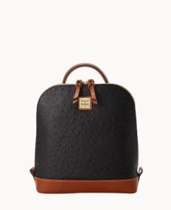 Ostrich Pod Backpack Black 27 Ostrich Pod Backpack Black -Dooney & Bourke B1456G OTBLPAKR
