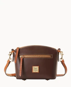 Wexford Leather Domed Crossbody Brown