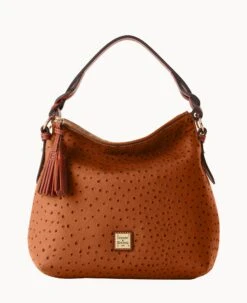 Ostrich Twist Strap Hobo Grey -Dooney & Bourke B1540G OTCAPATN