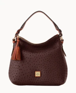 Ostrich Twist Strap Hobo Grey -Dooney & Bourke B1540G OTEEPATN