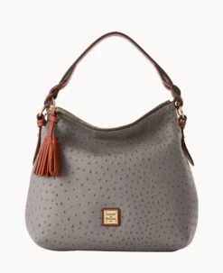 Ostrich Twist Strap Hobo Grey -Dooney & Bourke B1540G OTGYPATN 1
