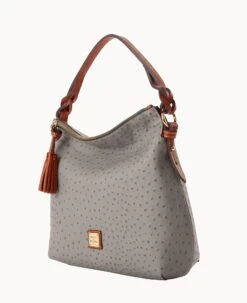 Ostrich Twist Strap Hobo Grey -Dooney & Bourke B1540G OTGYPATN ALT1 1