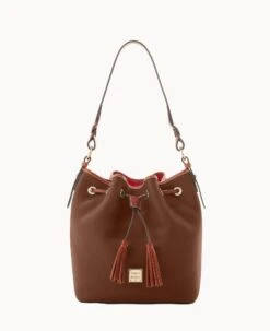 Pebble Grain Tasha Drawstring Caramel -Dooney & Bourke B1596G AWBFPATN