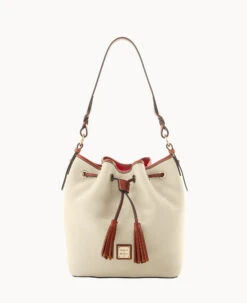 Pebble Grain Tasha Drawstring Caramel -Dooney & Bourke B1596G AWBOPATN