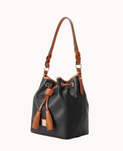 Wexford Leather Tasha Drawstring Black -Dooney & Bourke B1596G JKBLPANA ALT1