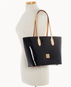 Patent Tote Black 20 Patent Tote Black -Dooney & Bourke B1599G PTBLSVNA ALT4 1