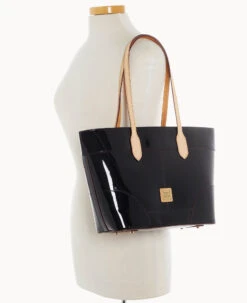 Patent Tote Black 16 Patent Tote Black -Dooney & Bourke B1599G PTBLSVNA ALT4