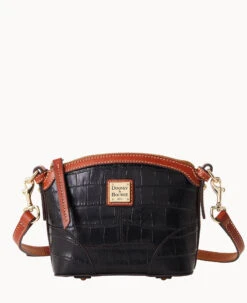 Landon Mini Domed Crossbody Black