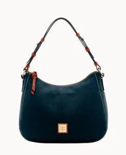 Pebble Grain Kiley Hobo Black Black 31 Pebble Grain Kiley Hobo Black Black -Dooney & Bourke B1691G AWBLPATN