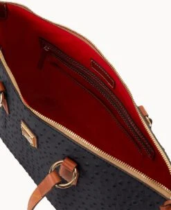 Ostrich Wren Tote Black -Dooney & Bourke B1694G OTBLPAKR ALT2 1