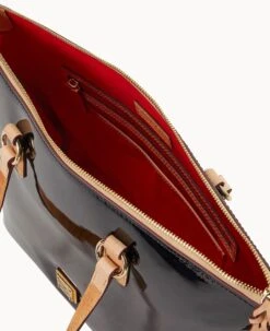 Patent Wren Tote Black 23 Patent Wren Tote Black -Dooney & Bourke B1694G PTBLSVNA ALT2 1
