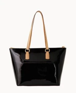 Patent Wren Tote Black 24 Patent Wren Tote Black -Dooney & Bourke B1694G PTBLSVNA ALT3 1