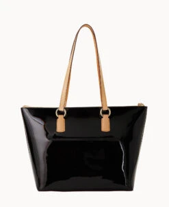 Patent Wren Tote Black 19 Patent Wren Tote Black -Dooney & Bourke B1694G PTBLSVNA ALT3