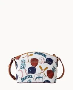 MLB Mariners Suki Crossbody MARINERS 19 MLB Mariners Suki Crossbody MARINERS -Dooney & Bourke B1696G QUMWPATNMRNR ALT3 1