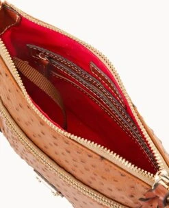 Ostrich Letter Carrier Caramel 21 Ostrich Letter Carrier Caramel -Dooney & Bourke B1725G OTCAPAKR ALT2 1
