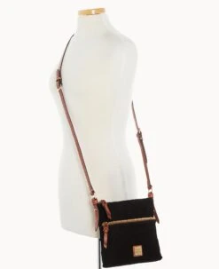 Suede Letter Carrier Black 27 Suede Letter Carrier Black -Dooney & Bourke B1725G SUBLPATN ALT4 1