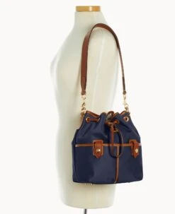 Wayfarer Drawstring Navy -Dooney & Bourke B1765G WWNVLSKR ALT4 1