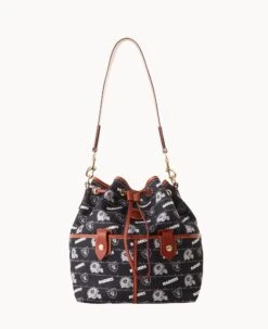 NFL Raiders Large Drawstring RAIDERS 13 NFL Raiders Large Drawstring RAIDERS -Dooney & Bourke B1766G N3BLPATNRAID 1