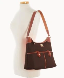 Pebble Grain Zip Hobo Brown Tmoro -Dooney & Bourke B1782G AWBMPATNLING ALT4 1
