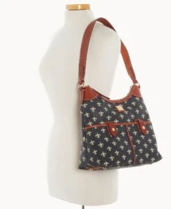 NFL Saints Zip Hobo SAINTS -Dooney & Bourke B1782G NJBLPATNSNTS ALT4 1