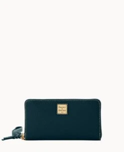Pebble Grain Large Zip Around Wristlet Crossbody Black 33 Pebble Grain Large Zip Around Wristlet Crossbody Black -Dooney & Bourke B1792G AWBLPABL