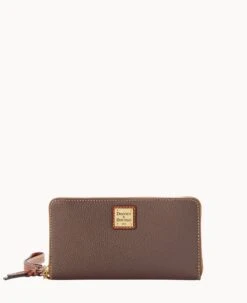 Pebble Grain Large Zip Around Wristlet Crossbody Black 30 Pebble Grain Large Zip Around Wristlet Crossbody Black -Dooney & Bourke B1792G AWELPATN