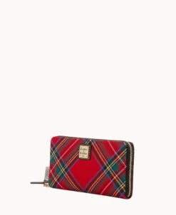Tartan Large Zip Around Wristlet Crossbody Red 20 Tartan Large Zip Around Wristlet Crossbody Red -Dooney & Bourke B1792G TTRDPABL ALT1 1