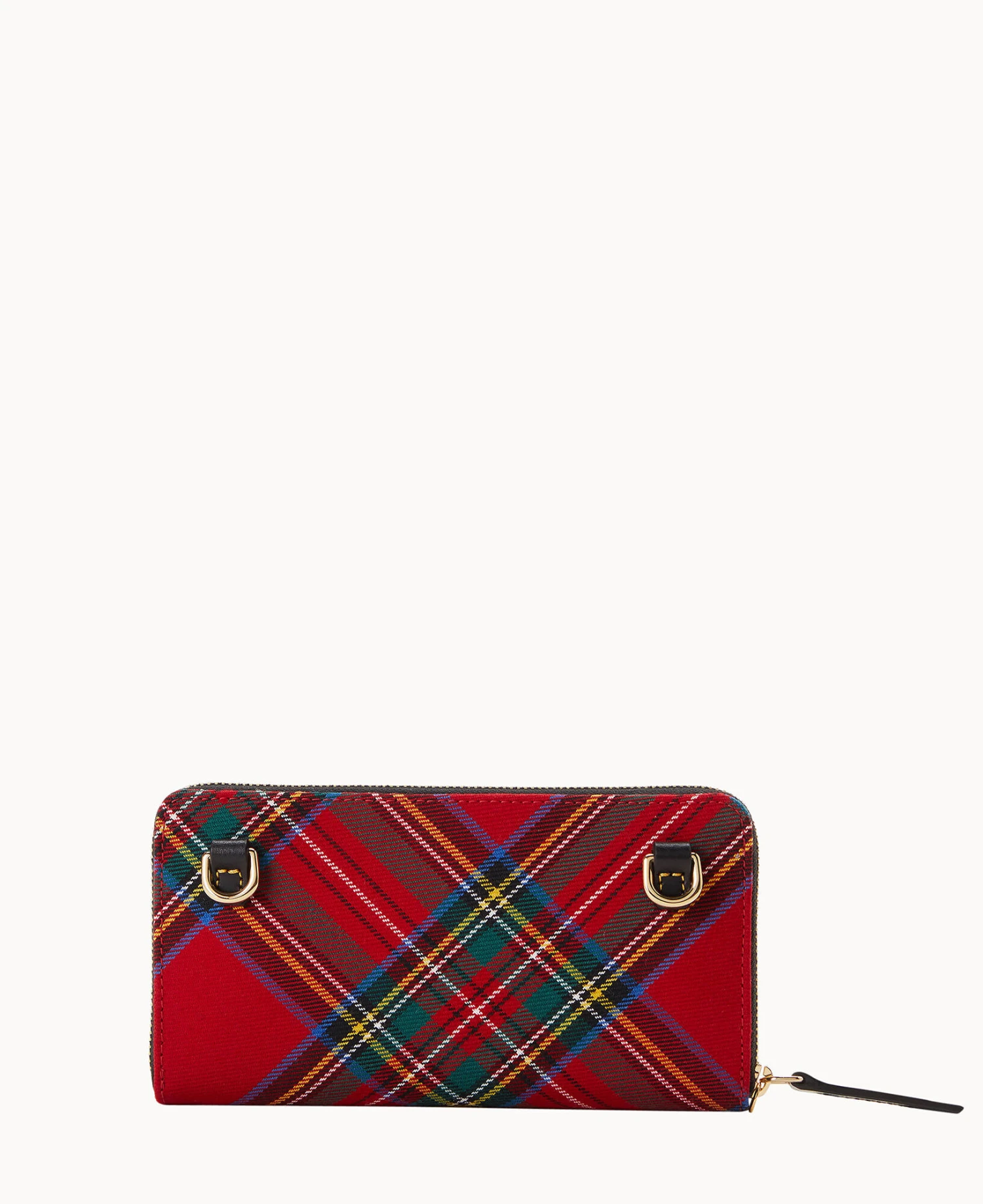 Tartan Large Zip Around Wristlet Crossbody Red 4 Tartan Large Zip Around Wristlet Crossbody Red - Image 4