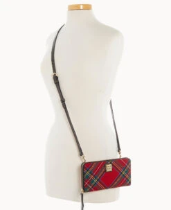 Tartan Large Zip Around Wristlet Crossbody Red 18 Tartan Large Zip Around Wristlet Crossbody Red -Dooney & Bourke B1792G TTRDPABL ALT4