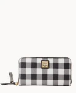 Tucker Large Zip Around Wristlet Crossbody Black -Dooney & Bourke B1792G TUBLPABL 1