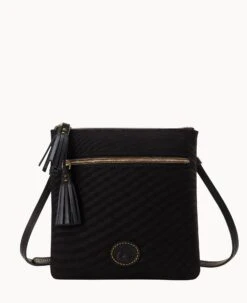 Nylon Double Zip Tassel Crossbody Black Black 17 Nylon Double Zip Tassel Crossbody Black Black -Dooney & Bourke B1795G INBLPABL 1