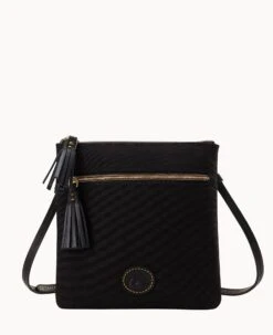 Nylon Double Zip Tassel Crossbody Black Black 21 Nylon Double Zip Tassel Crossbody Black Black -Dooney & Bourke B1795G INBLPABL 2