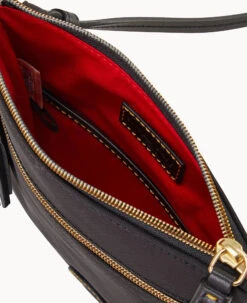 Nylon Double Zip Tassel Crossbody Black Black 15 Nylon Double Zip Tassel Crossbody Black Black -Dooney & Bourke B1795G INBLPABL ALT2