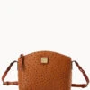 Ostrich Penny Crossbody Caramel