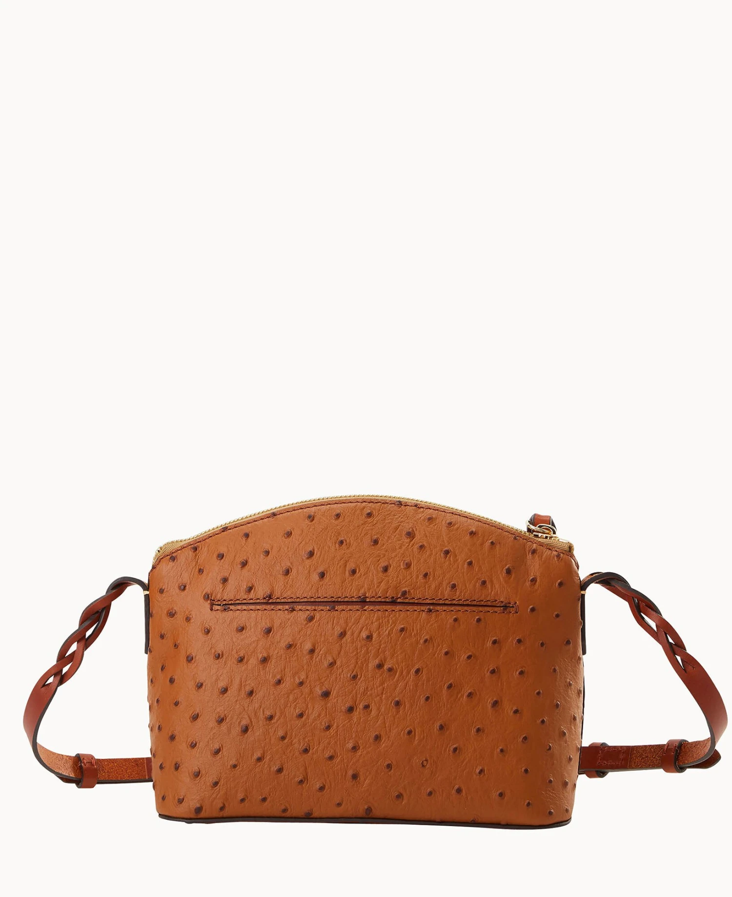 Ostrich Penny Crossbody Caramel 9 Ostrich Penny Crossbody Caramel - Image 9