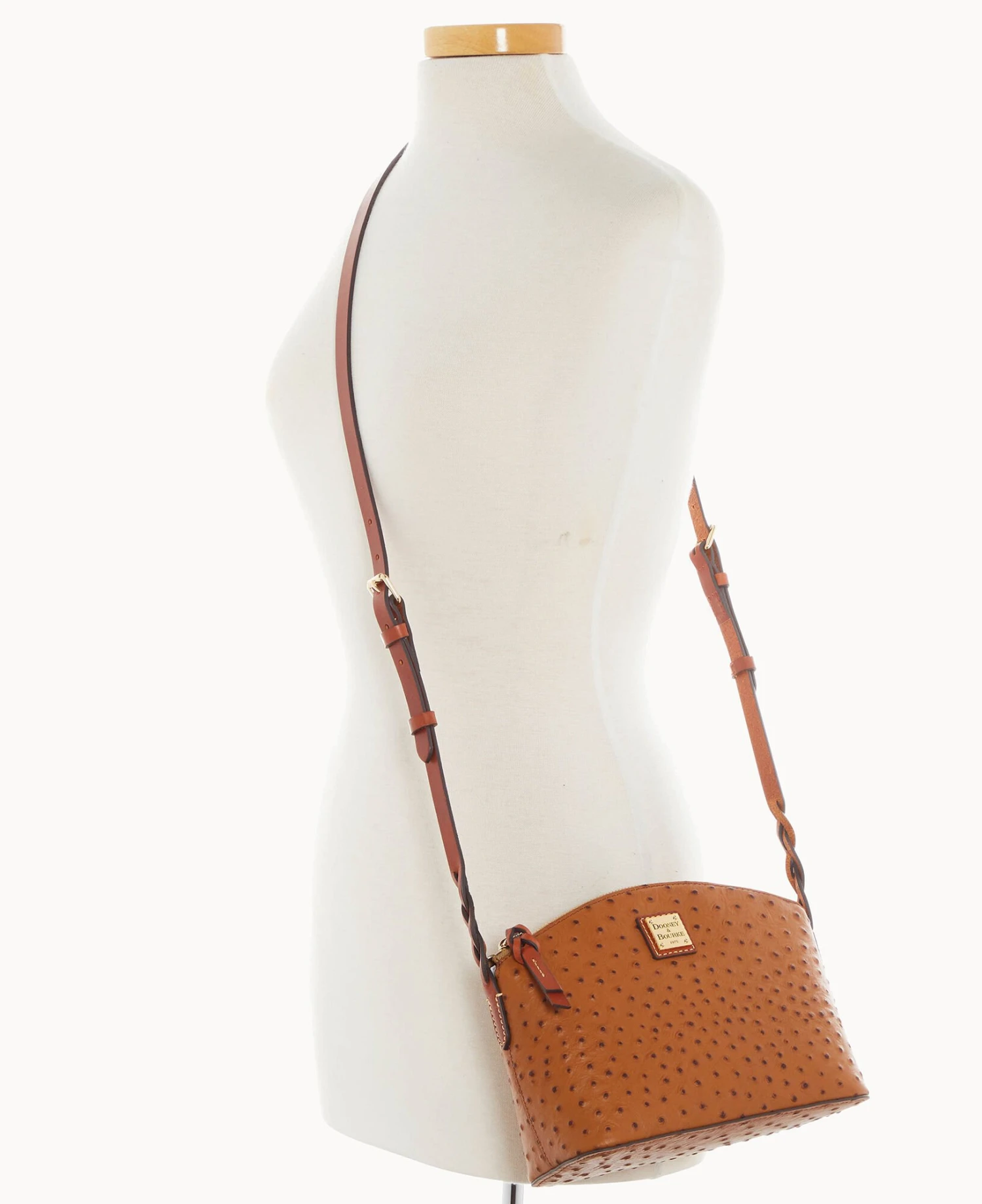Ostrich Penny Crossbody Caramel 10 Ostrich Penny Crossbody Caramel - Image 10