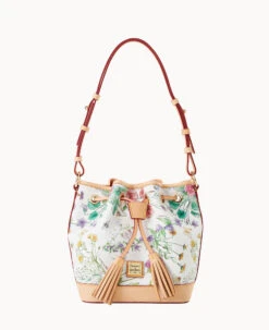 Botanical Collection Small Drawstring White -Dooney & Bourke B1830G BZWHSVNA 2
