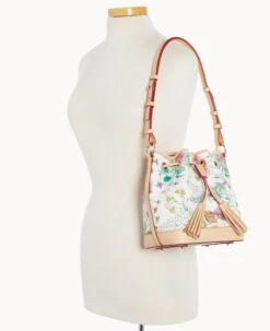 Botanical Collection Small Drawstring White -Dooney & Bourke B1830G BZWHSVNA ALT4 1